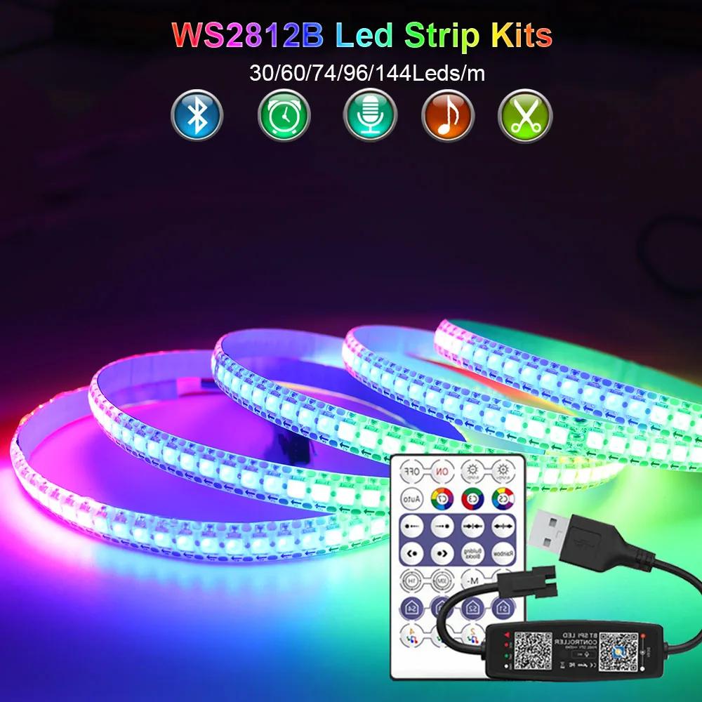 LED Ʈ   USB Ʈѷ ŰƮ, Dreamcolor,  ּ   RGB LED , DC5V, WS2812B, 30, 60, 74, 96, 144Leds/m